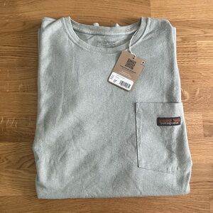 NWT Men's Patagonia Work Pocket Tee Shirt Large Sleet Green